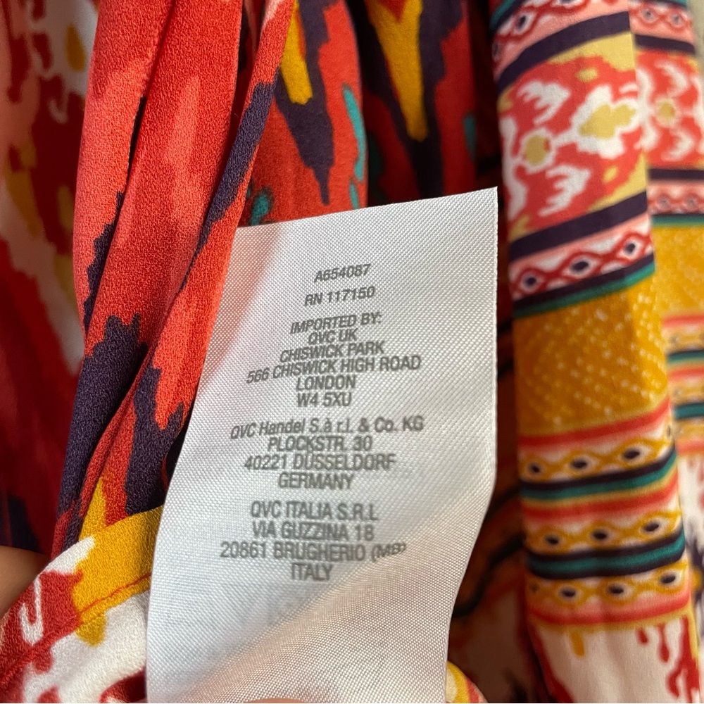 BELLE BOHO BY KIM GRAVEL Women's Find Your Fire Boho Blouse Size M Spice Sleeve - Picture 5 of 7